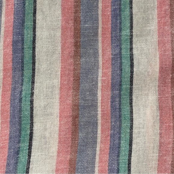 ORVIS Linen Blend Short Sleeve Button Up Size XXL 2XL Striped Multicolor Shirt - Picture 4 of 7